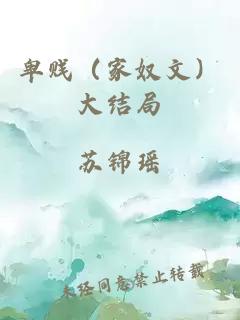 卑贱（家奴文）大结局